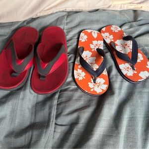 Two pairs of Kids Flip-Flops - 13/1 & 12/13